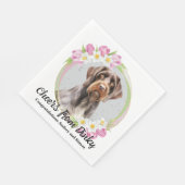 German Drahthaar Pointer Wedding Foto Serviette (Ecke)