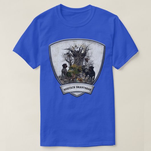 German Drahthaar Pointers (Jagdsaison) T-Shirt (Design vorne)