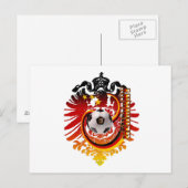 German Eagle Germany Soccer Abzeichen Postkarte (Vorne/Hinten)