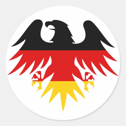 German Eagle Wappen Runder Aufkleber (Vorderseite)