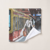 German Elf Family Shopping Fantasy Art Bath Handtü Badhandtuch Set (Waschlappen)