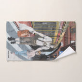 German Elf Family Shopping Fantasy Art Bath Handtü Badhandtuch Set (Handtuch)