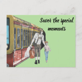 German Elf Family Shopping Fantasy Art Postcard Postkarte