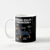 German Engineering Dachshund Lover Funny Doxie Dog Kaffeetasse (Links)