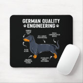 German Engineering Dachshund Lover Funny Doxie Dog Mousepad (Mit Mouse)