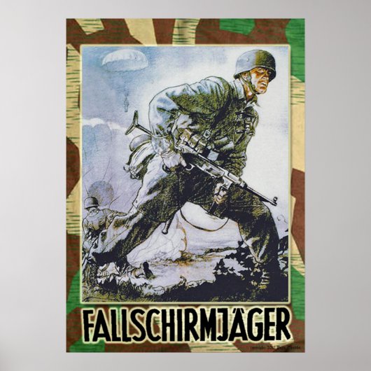German Fallschirmjaeger Poster (Vorne)