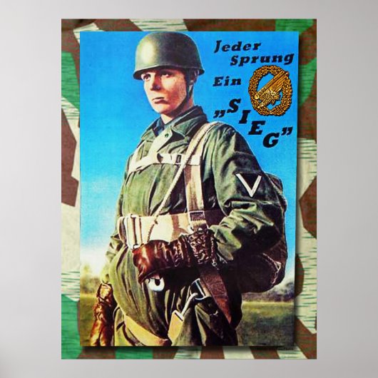 German Fallschirmjaeger Poster (Vorne)