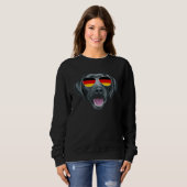 German Flag Black Labrador Retriever Dog Germany P Sweatshirt (Vorne ganz)