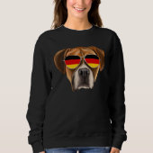 German Flag Boxer Dog Germany Pocket Sweatshirt (Vorderseite)