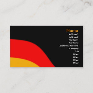 German Flag Business Card Visitenkarte