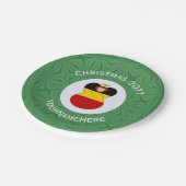 German Flag Christmas Angel personalisieren Pappteller (Schrägansicht)