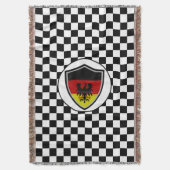 German flag-coat arms throw blanket decke (Vorderseite Vertikal)