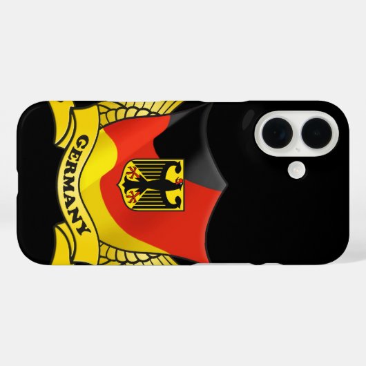 German Flag Emblem Case-Mate iPhone Hülle (Rückseite (Horizontal))