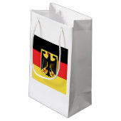 German Flag Emblem Kleine Geschenktüte (Rückseite Schrägansicht)