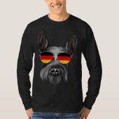 German Flag Giant Schnauzer Dog Germany Pocket T-Shirt (Vorderseite)