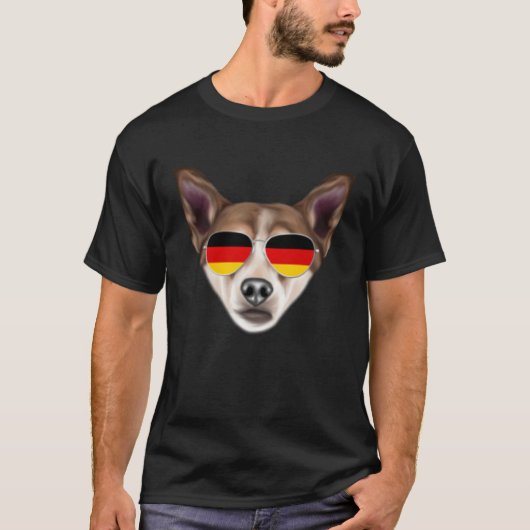 German Flag Norwegian Lundehund Dog Germany Pocket T-Shirt (Vorderseite)