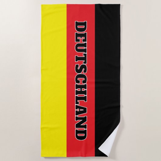 German flag of Germany personalized big Strandtuch (Vorderseite)