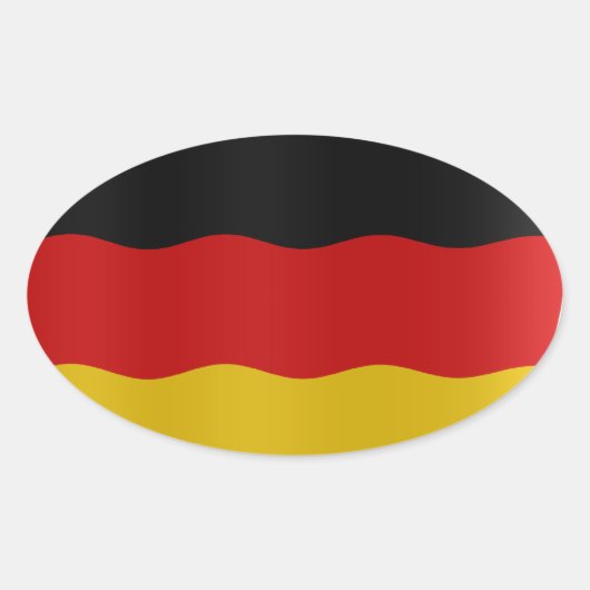 German flag ovaler aufkleber (Vorderseite)