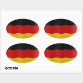 German flag ovaler aufkleber (Blatt)