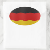 German flag ovaler aufkleber (Tasche)
