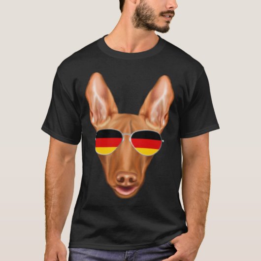 German Flag Pharaoh Hound Dog Germany Pocket T-Shirt (Vorderseite)