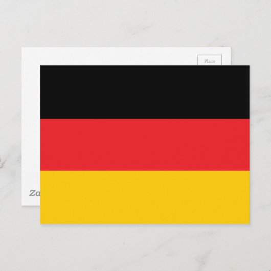 German flag postkarte (Vorne/Hinten)