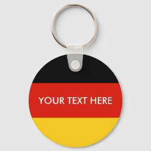 German flag round button keychain for Germany Schlüsselanhänger