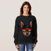 German Flag Toy Fox Terrier Dog Germany Pocket Sweatshirt (Vorne ganz)