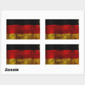 German Flag - Vintage Rechteckiger Aufkleber (Blatt)