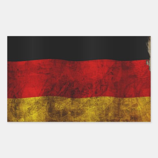 German Flag - Vintage Rechteckiger Aufkleber (Vorderseite)