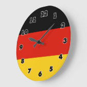 German flag wall clock - Deutschland Große Wanduhr (Winkel)
