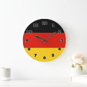 German flag wall clock - Deutschland Große Wanduhr (Zuhause)