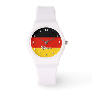 German flag watches   Personalizable with name Armbanduhr