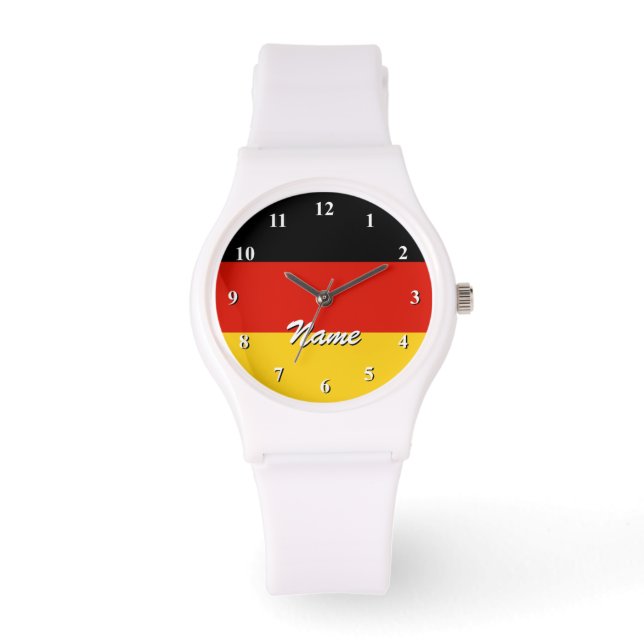 German flag watches | Personalizable with name Armbanduhr (Vorderseite)