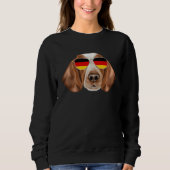 German Flag Welsh Springer Spaniel Dog Germany Poc Sweatshirt (Vorderseite)
