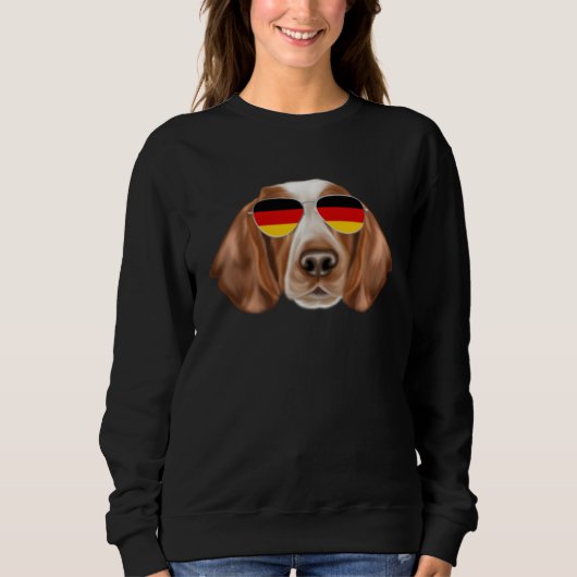 German Flag Welsh Springer Spaniel Dog Germany Poc Sweatshirt (Vorderseite)
