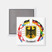 German Flags Pinwheel Magnet (Vorderseite/Rückseite)