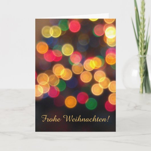 German: Happy Holidays lights Feiertagskarte (Vorderseite)