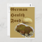 German Health Food (Currywurst) Postkarte (Vorne/Hinten)