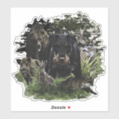 German Hunting Terrier (Jagdterre) Aufkleber (Blatt)