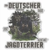 German Hunting Terrier (Jagdterre) Aufkleber (Vorderseite)