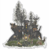 German Hunting Terrier (Jagdterre) Aufkleber (Vorderseite)