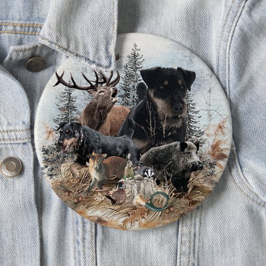 German Hunting Terrier (Jagdterre) Button (Beispiel)