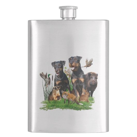 German Hunting Terrier (Jagdterre) Flachmann (Vorderseite)