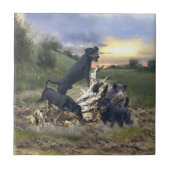 German Hunting Terrier (Jagdterre) Fliese (Vorderseite)