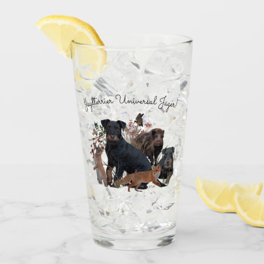 German Hunting Terrier (Jagdterre) Glas (Vorderseite Ice)