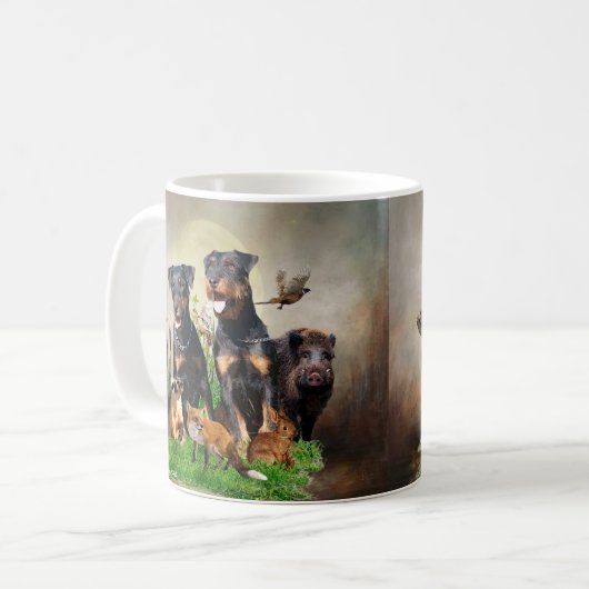German Hunting Terrier (Jagdterre) Kaffeetasse (Vorderseite Links)