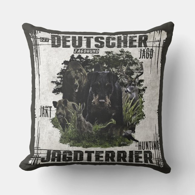German Hunting Terrier (Jagdterre) Kissen (Vorderseite)