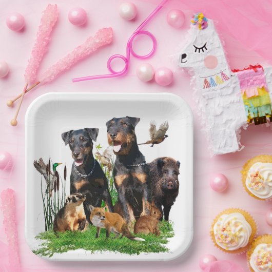 German Hunting Terrier (Jagdterre) Pappteller (Party)