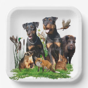 German Hunting Terrier (Jagdterre) Pappteller